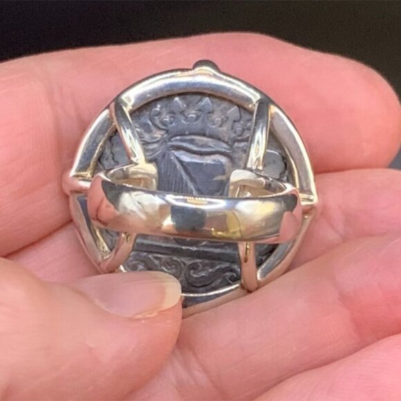 Designer Tracey Mayer 1790 Dutch Netherlands Coin Ring Sterling Silver J256 - Picture 3 of 16